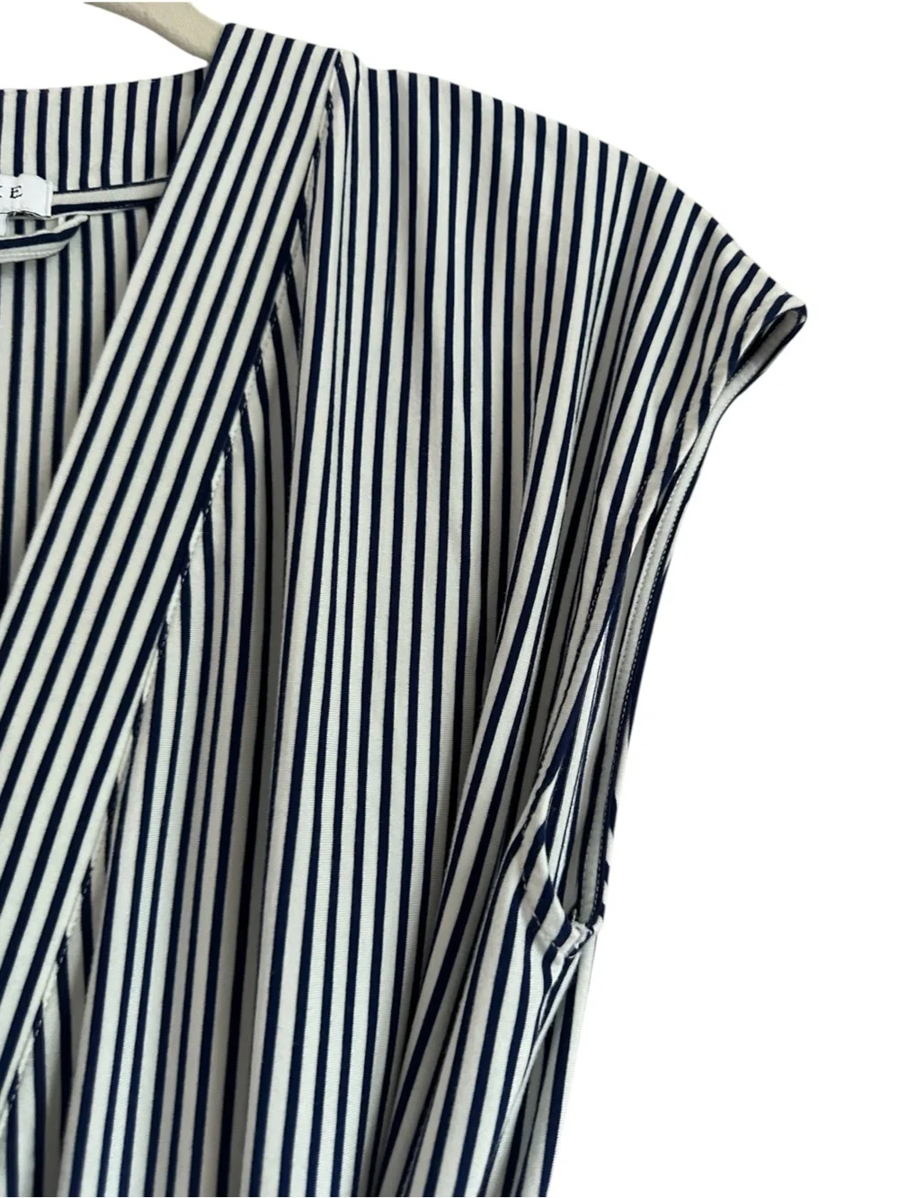 LAKE DreamModal Kimono Pajama Wrap Top Blue Depths Stripe Small
